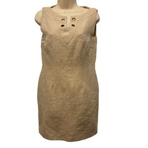 Chic Gold Sleeveless Midi Dress